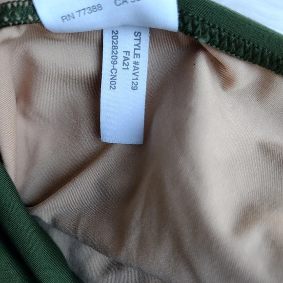 J. Crew Womens Ruched One Shoulder One Piece Swimsuit Green AV129 Size 16. - Picture 5 of 7